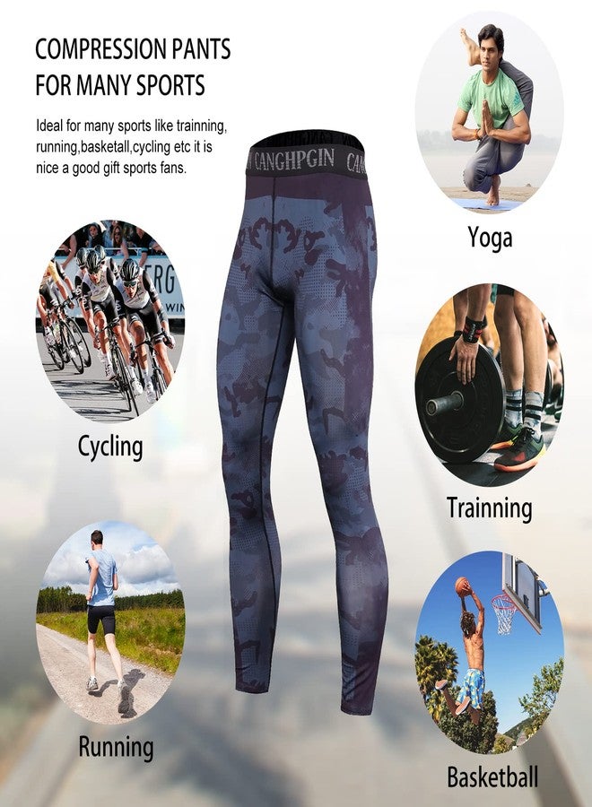 OEBLD Compression Pants Men UV Blocking Running Tights 1 or 2 Pack Gym Yoga Leggings for Athletic Workout - Image 5